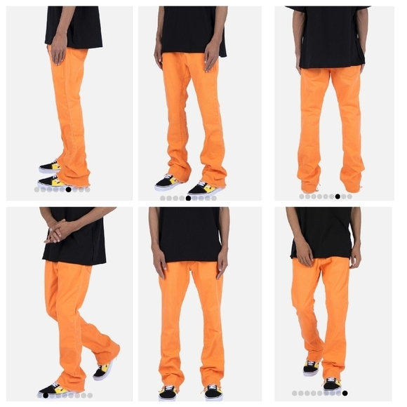 MNML Orange Men's B251 Flare Denim Jeans Men's size 30x32 Button fly - Picture 16 of 16